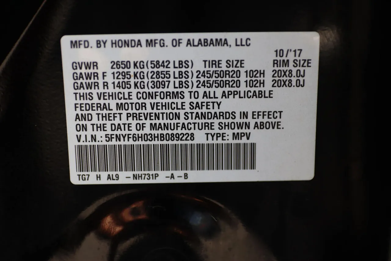 2017 Honda Pilot — photo 36 of 36