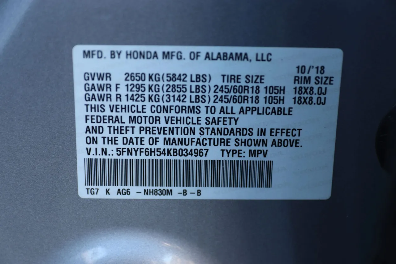 2019 Honda Pilot — photo 34 of 34