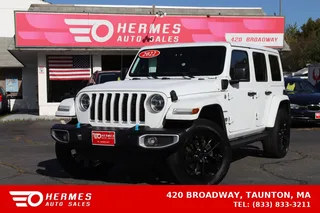 2022 Jeep Wrangler Unlimited 4XE Sahara 4XE Sport Utility 4D in White — used car for sale in Taunton, MA