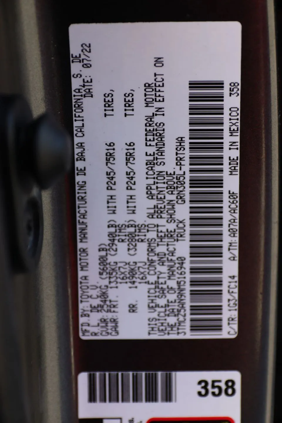 2022 Toyota Tacoma Double Cab — photo 29 of 30
